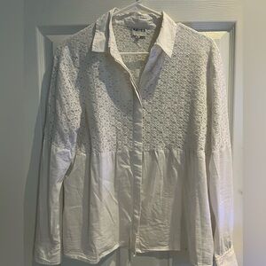 Reiss Tulipa lace inset blouse